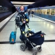 Traveling alone as a woman, with baby, stroller and backpack