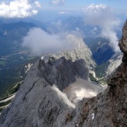 Zugspitze, Germany's highest mountain seen from above